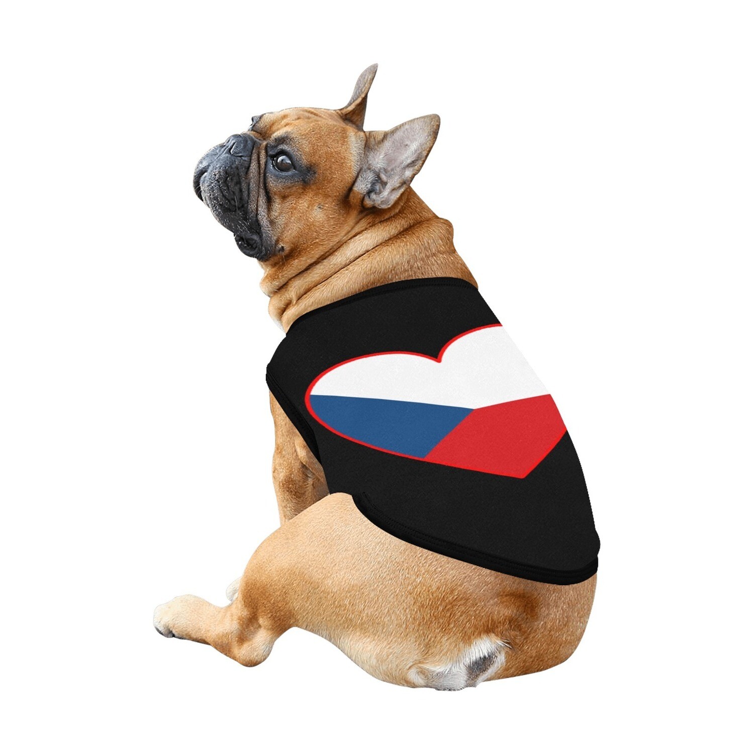 🐕🇨🇿I love Czech Republic, Czech flag, dog t-shirt, dog gift, dog tank top, dog shirt, dog clothes, gift, 7 sizes XS to 3XL, heart shape, black