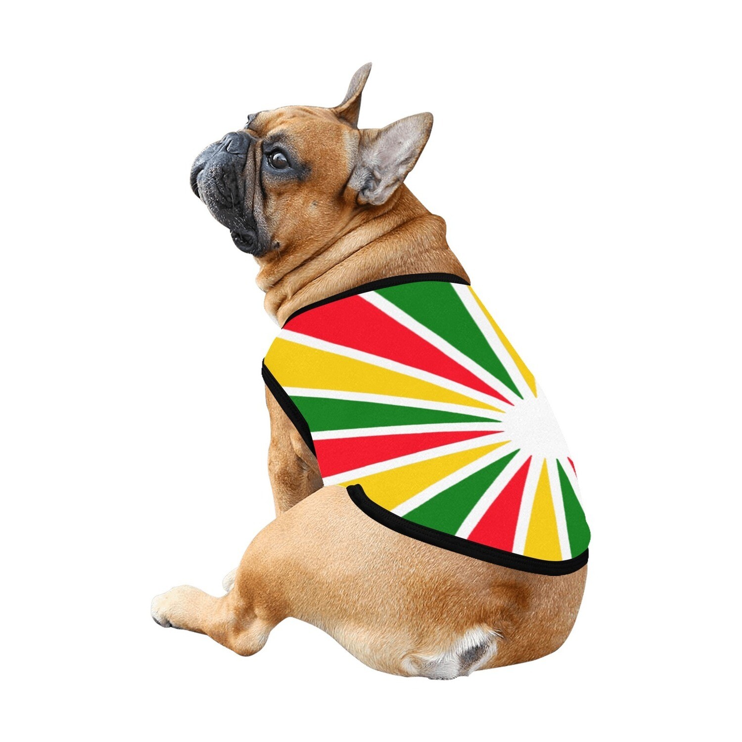 🐕 Rasta Spectrum Dog Tank Top, Dog shirt, Dog clothes, Gifts, 7 sizes XS to 3XL, Jamaican flag, Jamaica, dog tank top, dog t-shirt, jerseyL, dog gifts, white