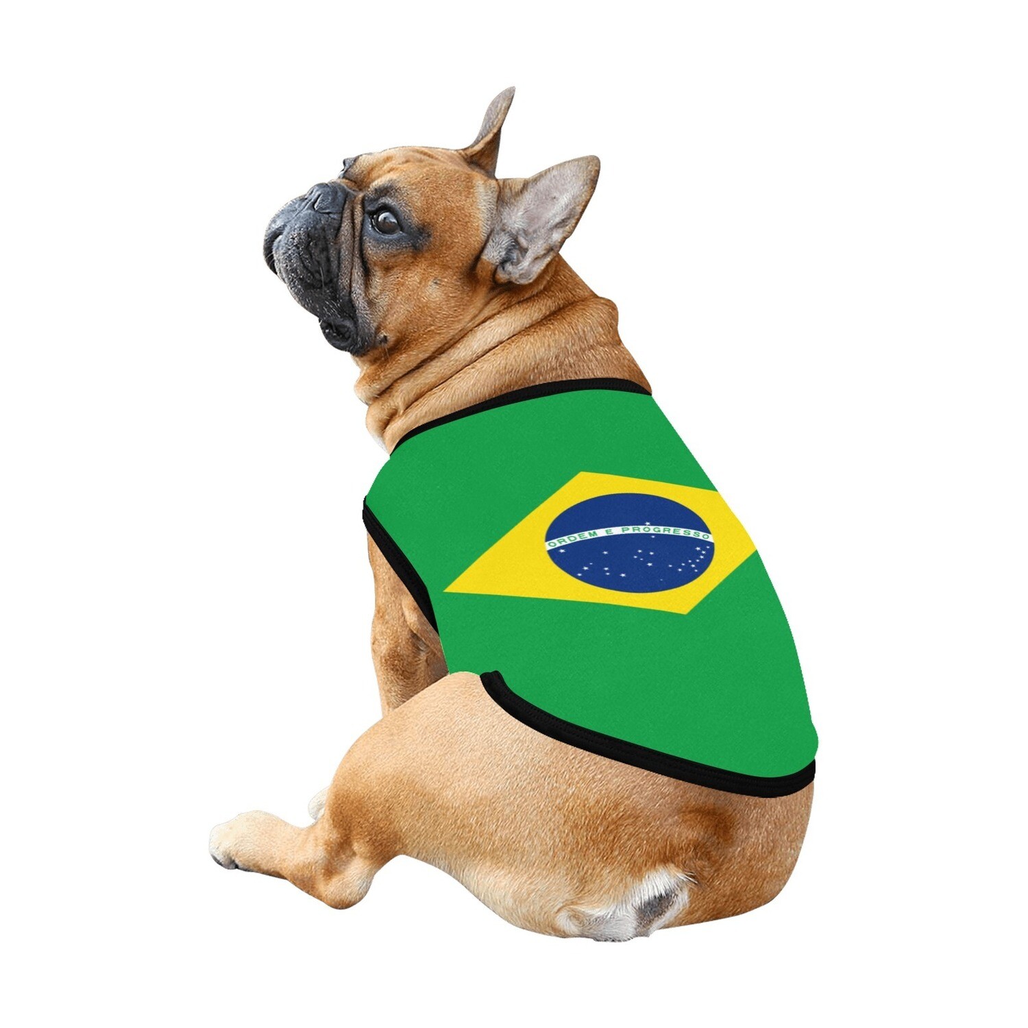 🐕🇧🇷I love Brazil dog t-shirt, dog gift, dog tank top, dog shirt, dog clothes, gift, 7 sizes XS to 3XL, Big Brazilian flag