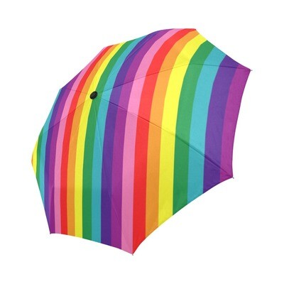 🤴🏽👸🏽☂🏳️‍🌈 Automatic Foldable Umbrella Love is Love, LGBTQ pride flag, Rainbow flag, Original Gay Pride Flag, gift, accessories, vertical stripes