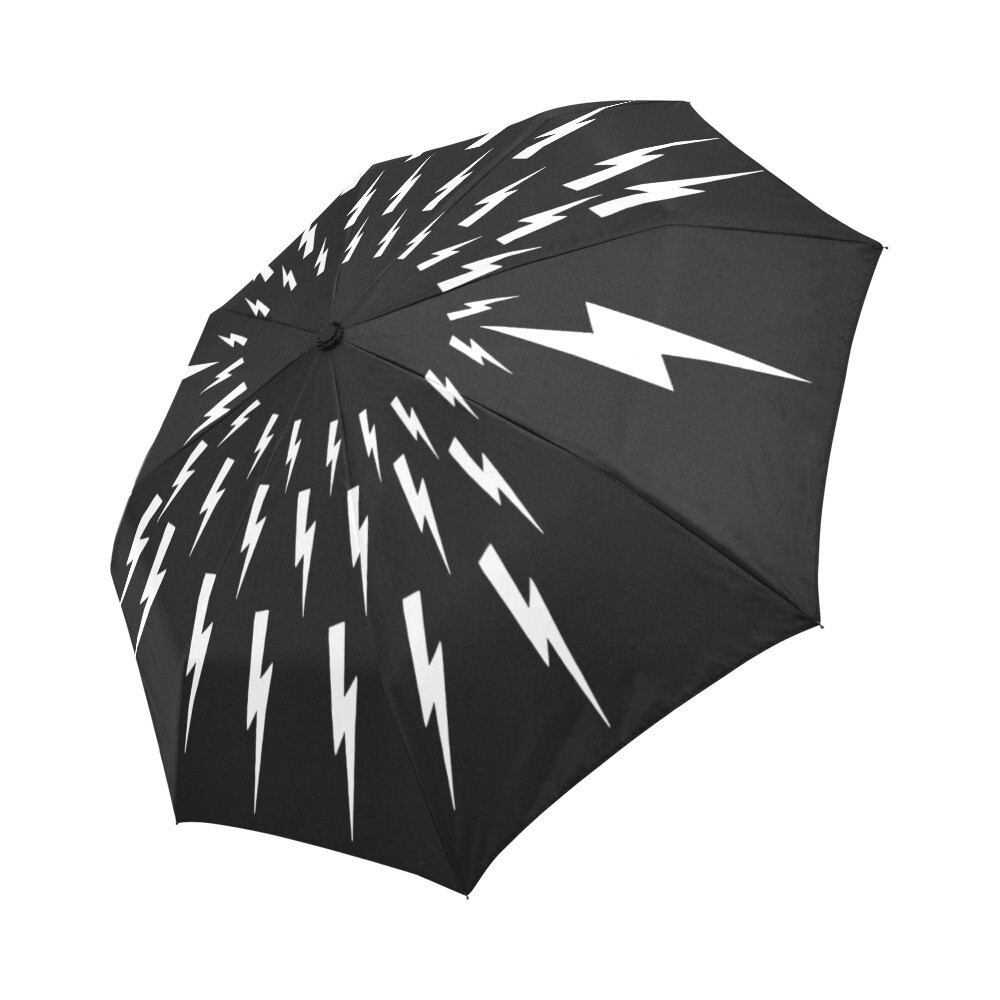 🤴🏽👸🏽☂⚡️ Automatic Foldable Umbrella Lighting bolts, flash, storm, thunder, power, electric, gift, gift for him, gift for her, accessories