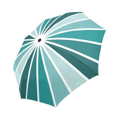 🤴🏽👸🏽☂ Automatic Foldable Umbrella Shades of teal, spectrum, gift, gift for him, gift for her, accessories, white
