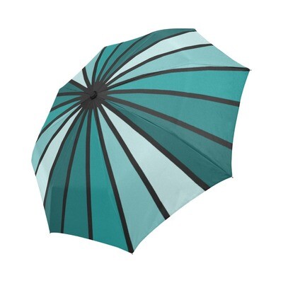 🤴🏽👸🏽☂ Automatic Foldable Umbrella Shades of teal, spectrum, gift, gift for him, gift for her, accessories, black