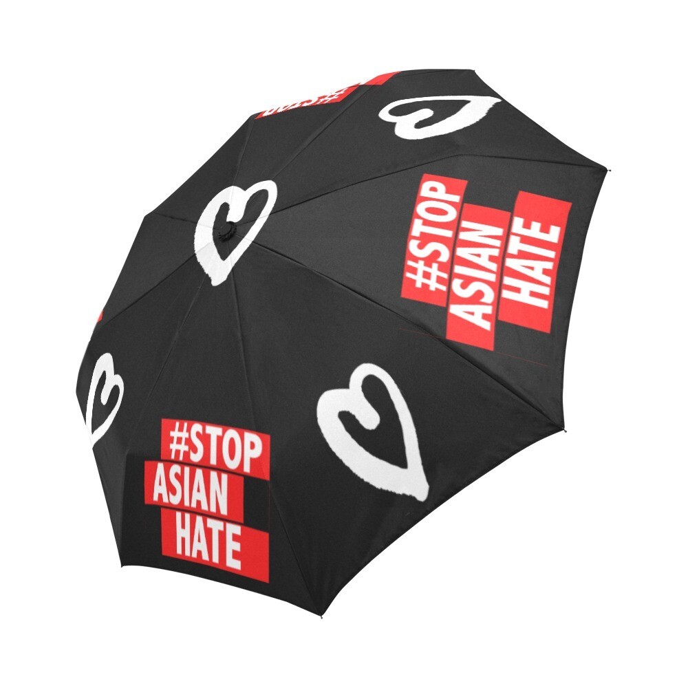 🤴🏽👸🏽☂🗽 Automatic Foldable Umbrella Stop Asian Hate, #StopAsianHate, gift, gift for him, gift for her, accessories