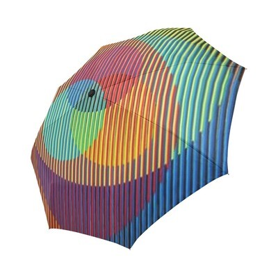 🤴🏽👸🏽☂🇻🇪 Automatic Foldable Umbrella Homage to Carlos Cruz-Diez Kinetic and Optical art, Venezuela, Venezuelan art, gift, gift for him, gift for her, accessories