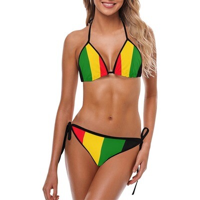 👸🏽👙🇯🇲 Triangle Bikini set, Two-piece swimsuit, Women Swimwear, Beachwear, Rasta, Rastafari, Jamaica, Rastafarian, Jamaican 8 sizes S to 5XL, gift, gift for her