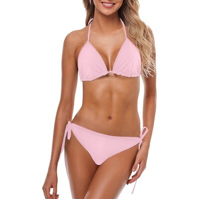 👸🏽👙All Candy Pink Triangle Bikini set, Two-piece swimsuit, Women Swimwear, Beachwear, 8 sizes S to 5XL, gift, gift for her