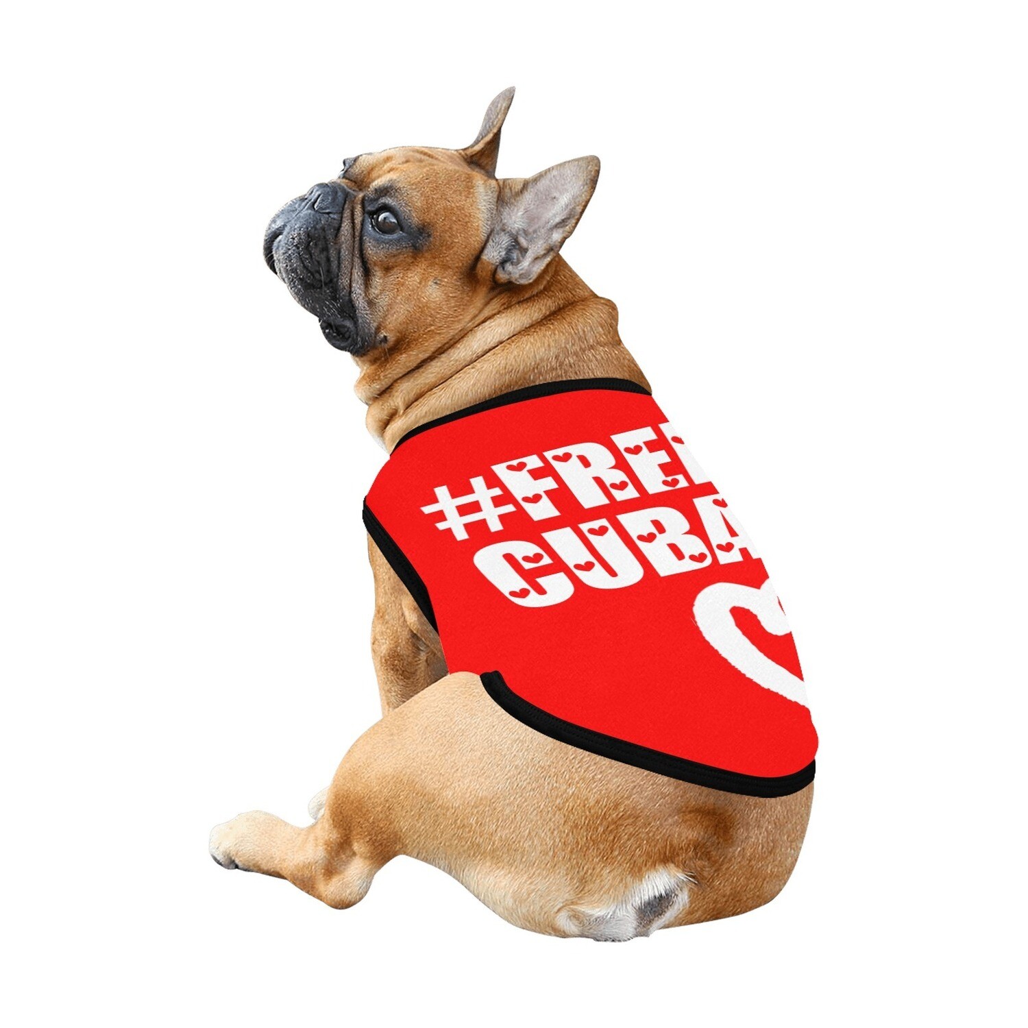 🐕🇨🇺 Free Cuba dog t-shirt, dog gift, dog tank top, dog shirt, dog clothes, gift, 7 sizes XS to 3XL, #freecuba, red