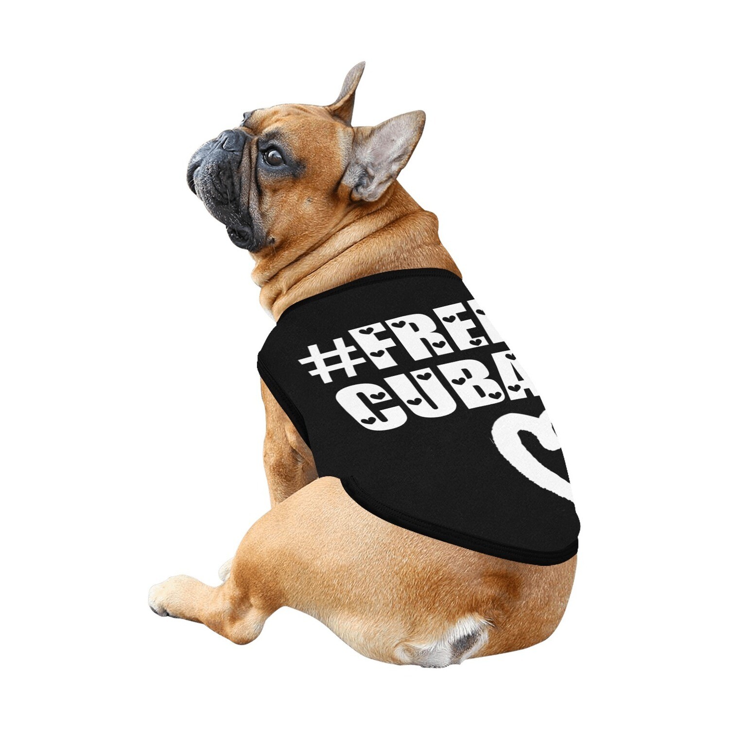 🐕🇨🇺 Free Cuba dog t-shirt, dog gift, dog tank top, dog shirt, dog clothes, gift, 7 sizes XS to 3XL, #freecuba, black