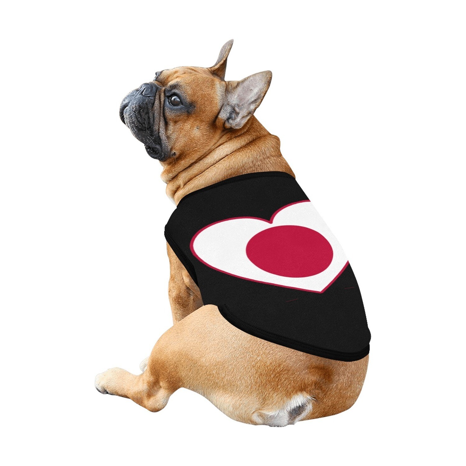 🐕🇯🇵 I love Japan dog t-shirt, dog gift, dog tank top, dog shirt, dog clothes, gift, 7 sizes XS to 3XL, Japanese flag, heart, black