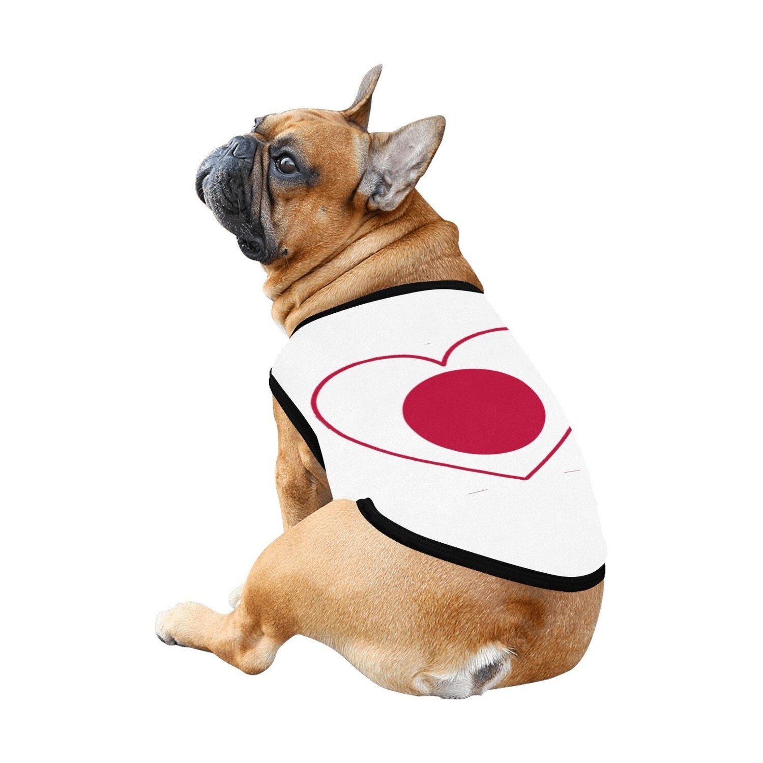 🐕🇯🇵 I love Japan dog t-shirt, dog gift, dog tank top, dog shirt, dog clothes, gift, 7 sizes XS to 3XL, Japanese flag, heart, white