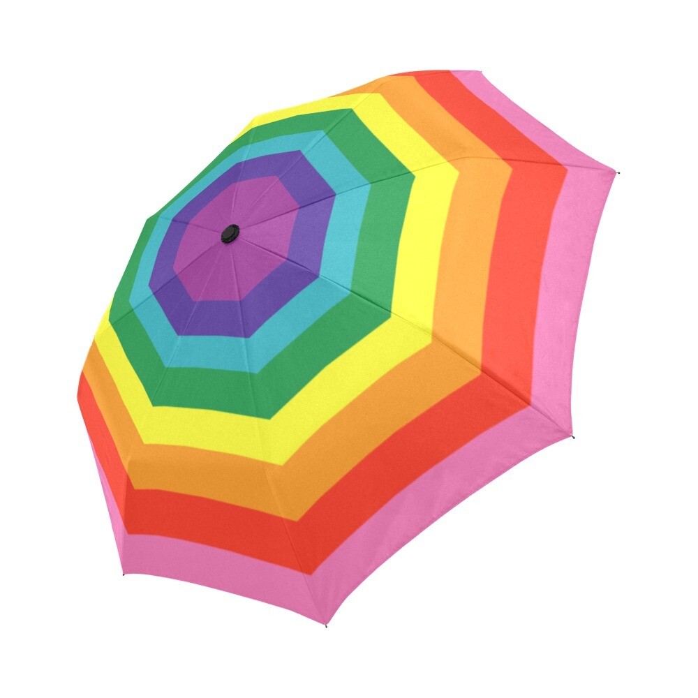 🤴🏽👸🏽☂🏳️‍🌈 Automatic Foldable Umbrella Love is Love, LGBTQ pride flag, Rainbow flag, Original Gay Pride Flag, gift, accessories