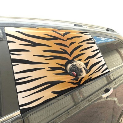 🐕🐈🐅 Dogs Car Window Sun Shade Classic Tiger print, Feline print, Animal's print, Pet sun protector for car windows, Gift, 24.41" x 21.26"