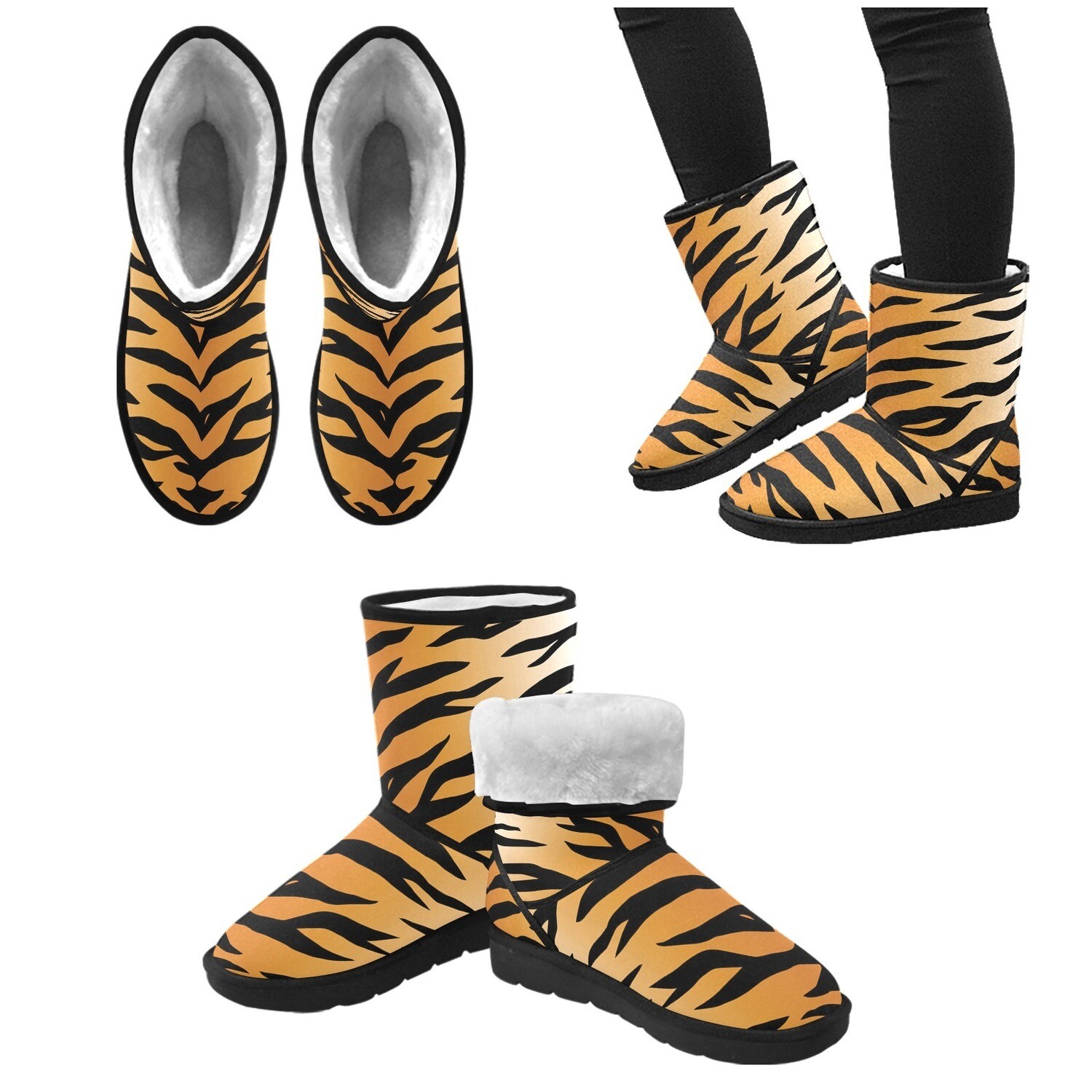 👸🏽👟❄️🐅 Snow Boots for women Tiger print, Animal's print Snow Boots, feline Snow Boots, Gift for kids, 9 sizes
