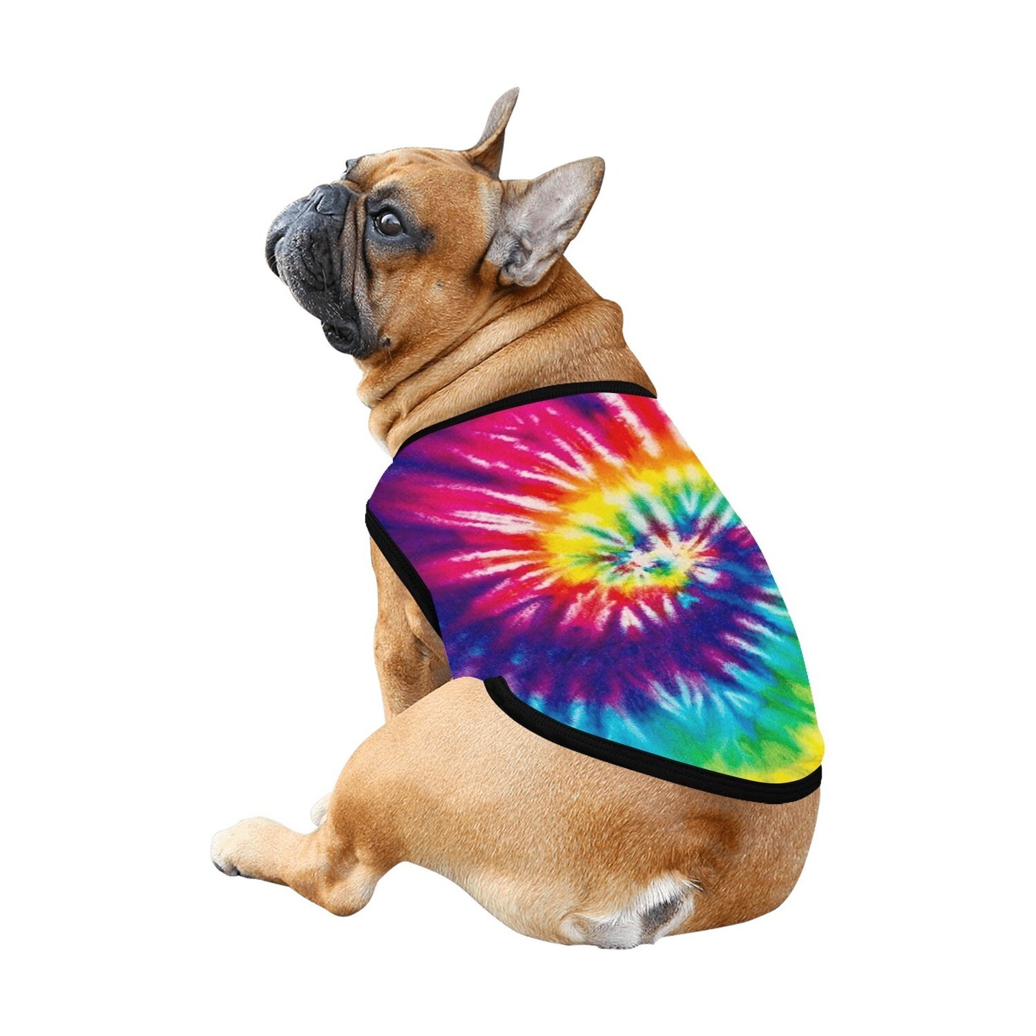 🐕☮︎ Dog t-shirt rainbow Tie dye, Summer, Hippie dog shirt, dog clothes, dog tank top, dog clothing, dog gift, dog costume, 7 sizes XS to 3XL, gift