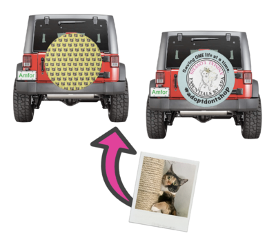 👸🏽🤴🏽🚗 Custom Personalized Spare Tire cover with Photo, Design your own Spare Tire cover with Faces, Pets, Dogs, Cats, Logo, Gift, 3 Sizes