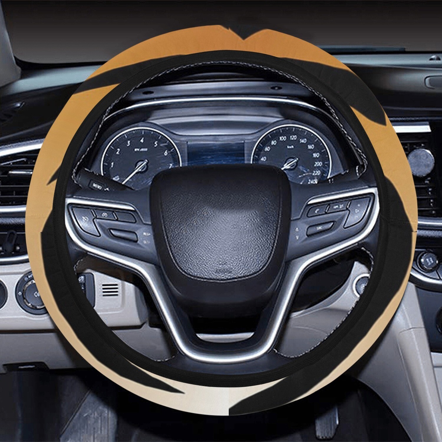 👸🏽🤴🏽🚗🐅 Steering Wheel Cover with Elastic Edge Classic Tiger print, Feline print, Animal's print, Car accessory, Gift