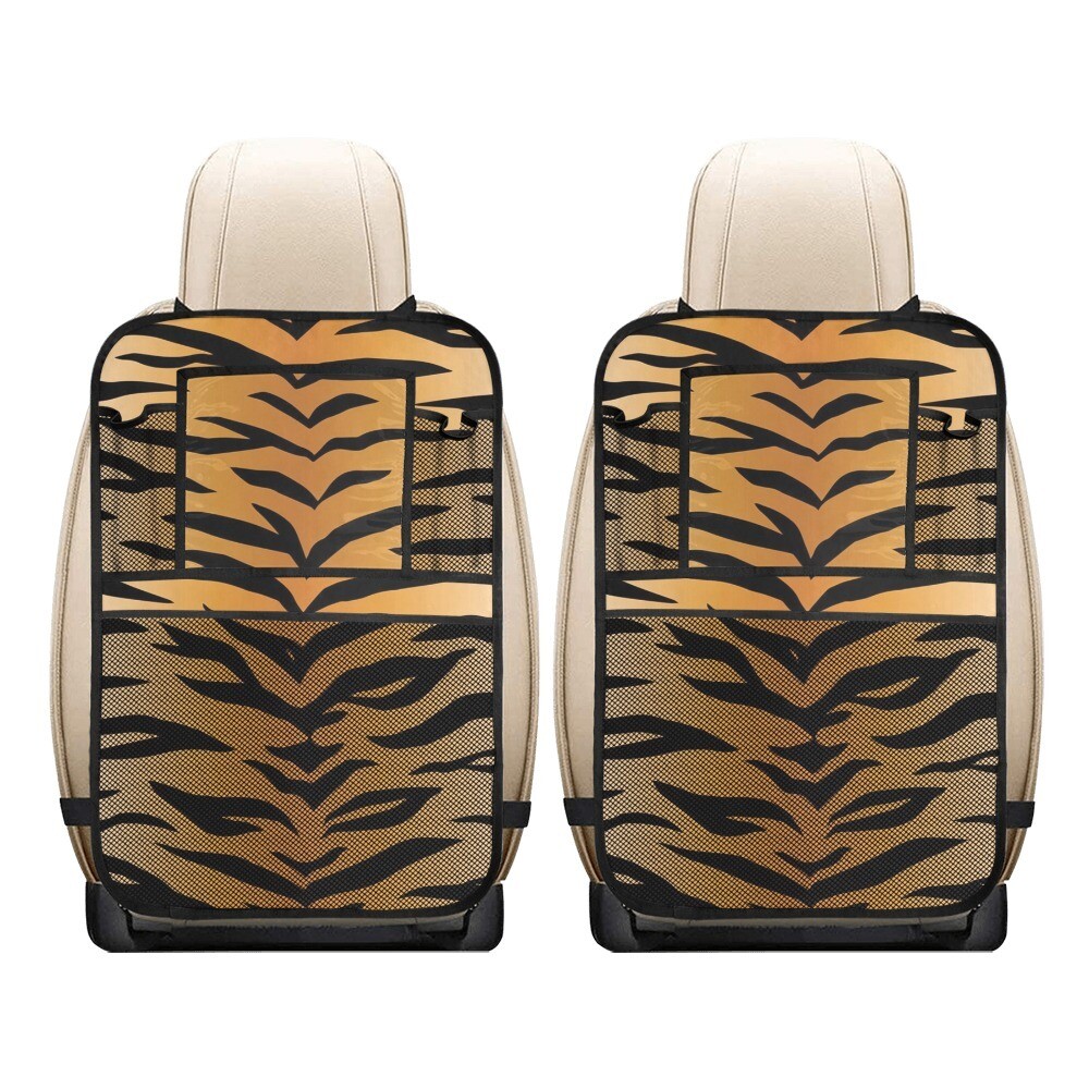 👸🏽🤴🏽🚗🐅 Car Seat Back Organizers Classic Tiger print, Feline print, Animal's print, Car accessory, Gift, 2-Pack