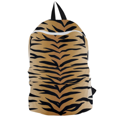 👸🏽🤴🏽🎒🐅 Foldable Lightweight Backpack Tiger print, Animal print, Feline, Gift for Animal Lovers, Gift for Pet Lovers, Gift for Cat Lovers, 18x17" / 45.7x43.2 cm