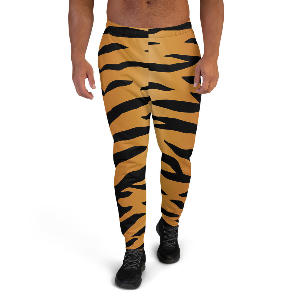 🤴🏽🐅 Men's Premium Joggers Tiger print, Feline print, Animal print, Gift for Animal Lovers, Cat Lovers, Pet Lovers, Made in the USA, Halloween