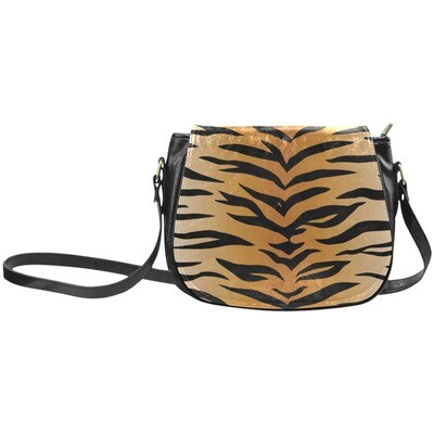 👸🏽🤴🏽👜🐅 Crossbody Bag Tiger, Animal print, faux leather saddle bag, shoulder bag, purse, crossbody purse, 10.24x4.13x8.66" / 26x10.5x22 cm (LxWxH)