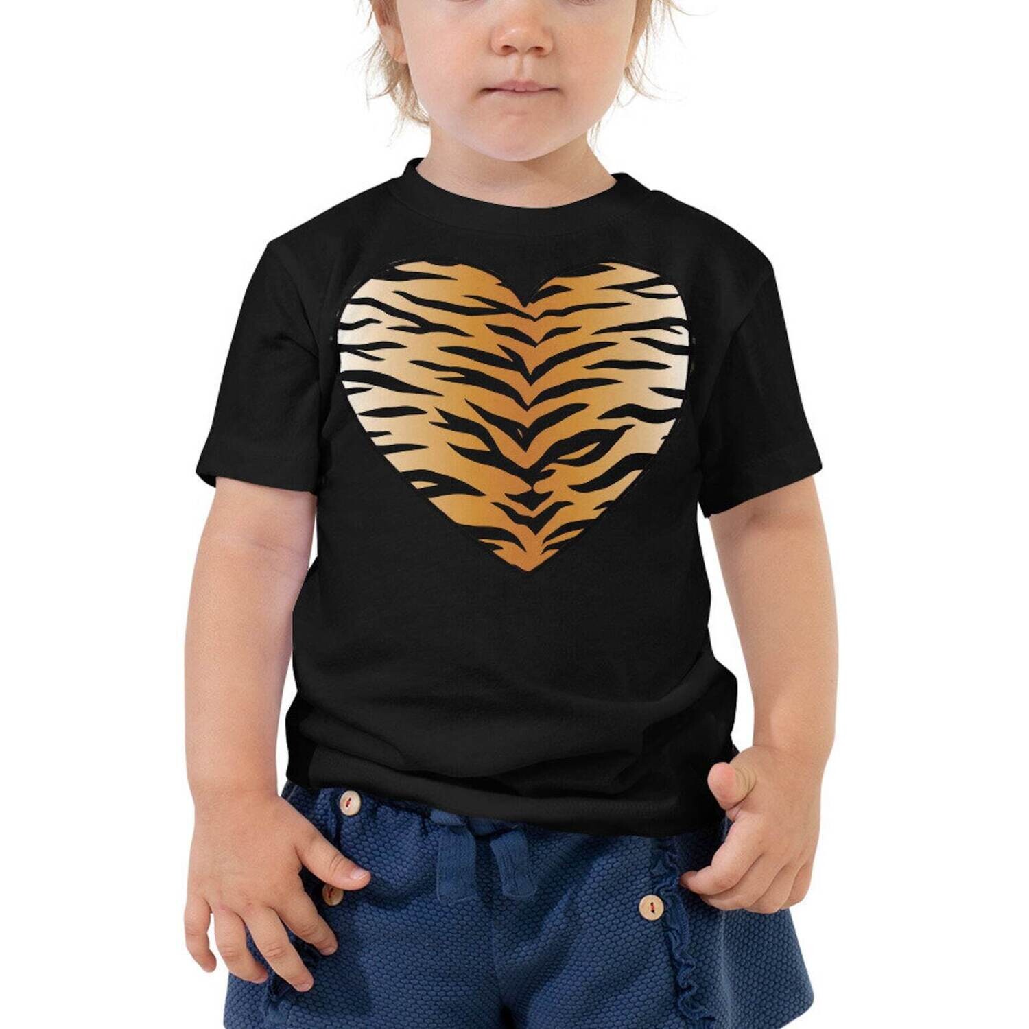 👸🏽🤴🏽🐅 Toddler Short Sleeve Tee Tiger print, premium t-shirt, 100% cotton t-shirt, feline, Gift for Animal Lovers, Cat Lovers, Bella Canvas 3001T, Made in the USA