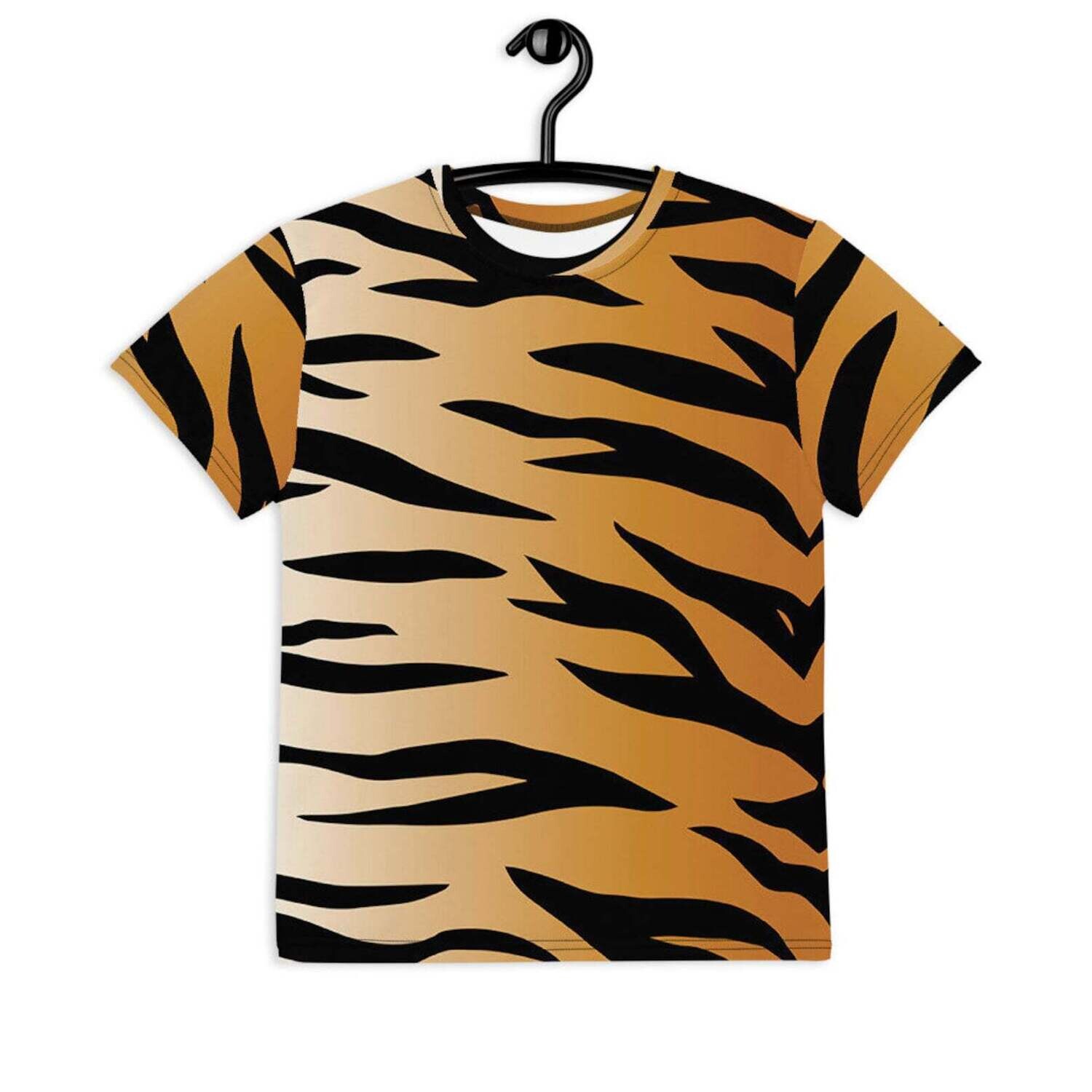 👸🏽🤴🏽🐅 Youth soft crew neck t-shirt Tiger print, premium jersey, Gift for Animal Lovers, Cat Lovers, Cat Lovers, Halloween costume, Made in the USA