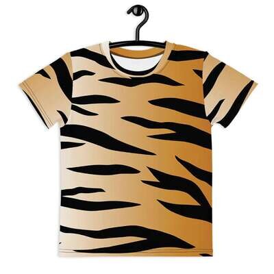 👸🏽🤴🏽🐅 Kids soft crew neck t-shirt Tiger print, premium jersey, Gift for Animal Lovers, Cat Lovers, Cat Lovers, Halloween costume, Made in the USA