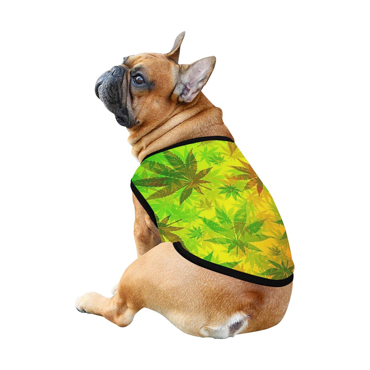 🐕 Dog t-shirt, dog shirt, dog clothes, dog tank top, dog gift, dog costume, 7 sizes XS to 3XL, gift, marijuana, cannabis, weed, leaves, rasta