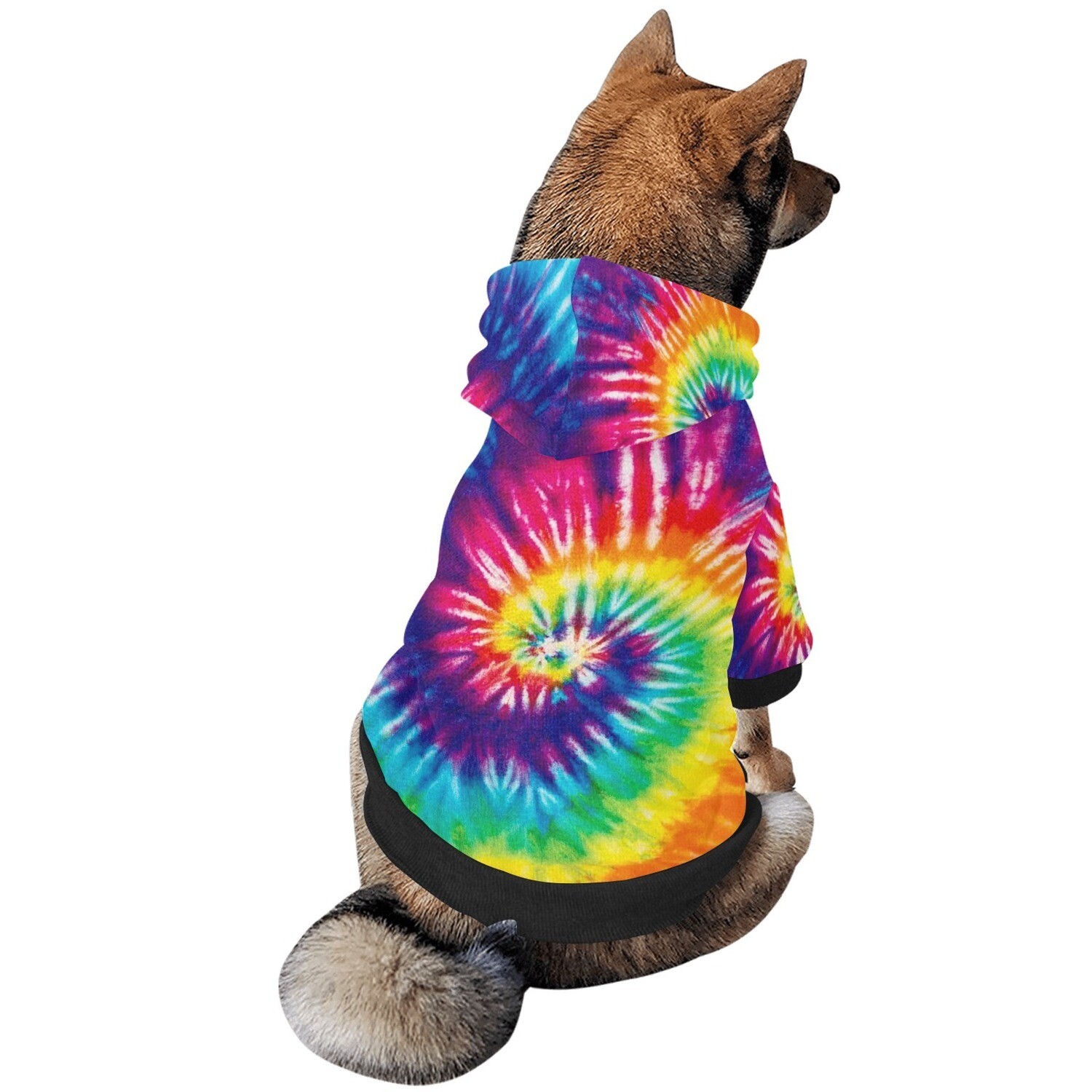 🐕☮︎ Dog Hoodie rainbow Tie dye, Hippie, dog Sweater, Dog clothes, Dog clothing, 6 sizes XS to 2XL, Gift for dogs