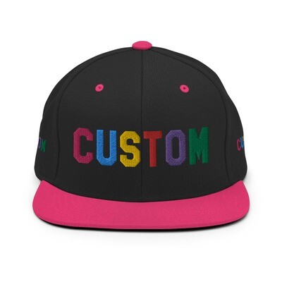 👸🏽🤴🏽🧢Custom Embroidered Snapback Hat, Personalized Dad Hat, Snapback Cap, Design your own hat, Add text, font, design 4 sides, gift