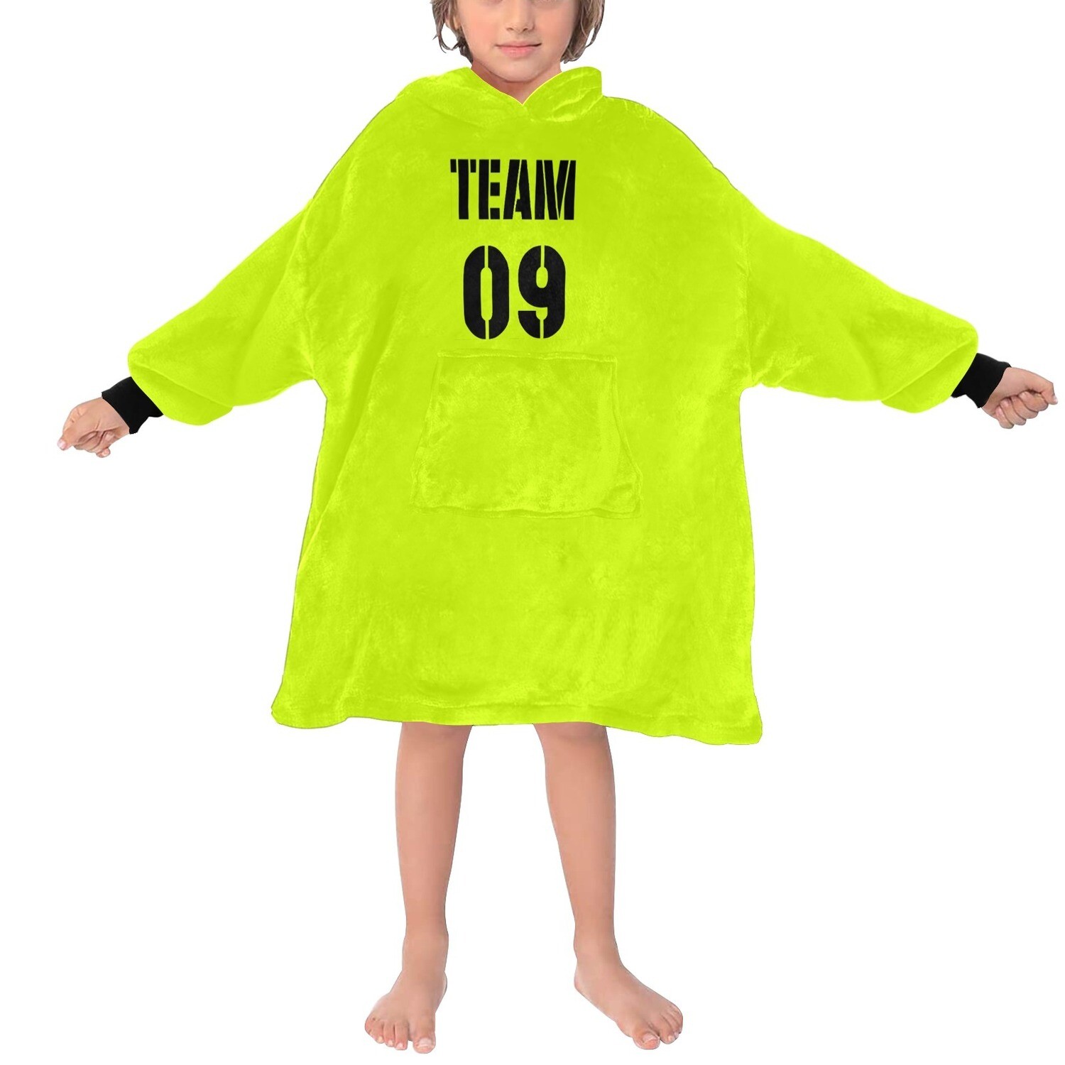 🤴🏽👸🏽Custom Team Blanket Hoodie for Kids, Sports uniform, Personalized Blanket Hoodie, custom design your own Oversized Blanket Hoodie, add team, Gift, 29.9"x46.5" / 75.95 cm x 118.11 cm
