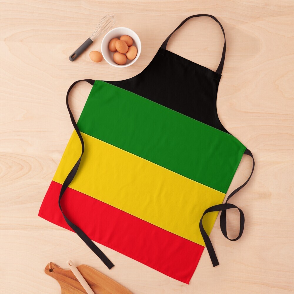 👸🏽🤴🏽Rasta flag Apron, Rastafari, Jamaica, Rastafarian, Reggae, Ethiopia, Gift, Made in the USA