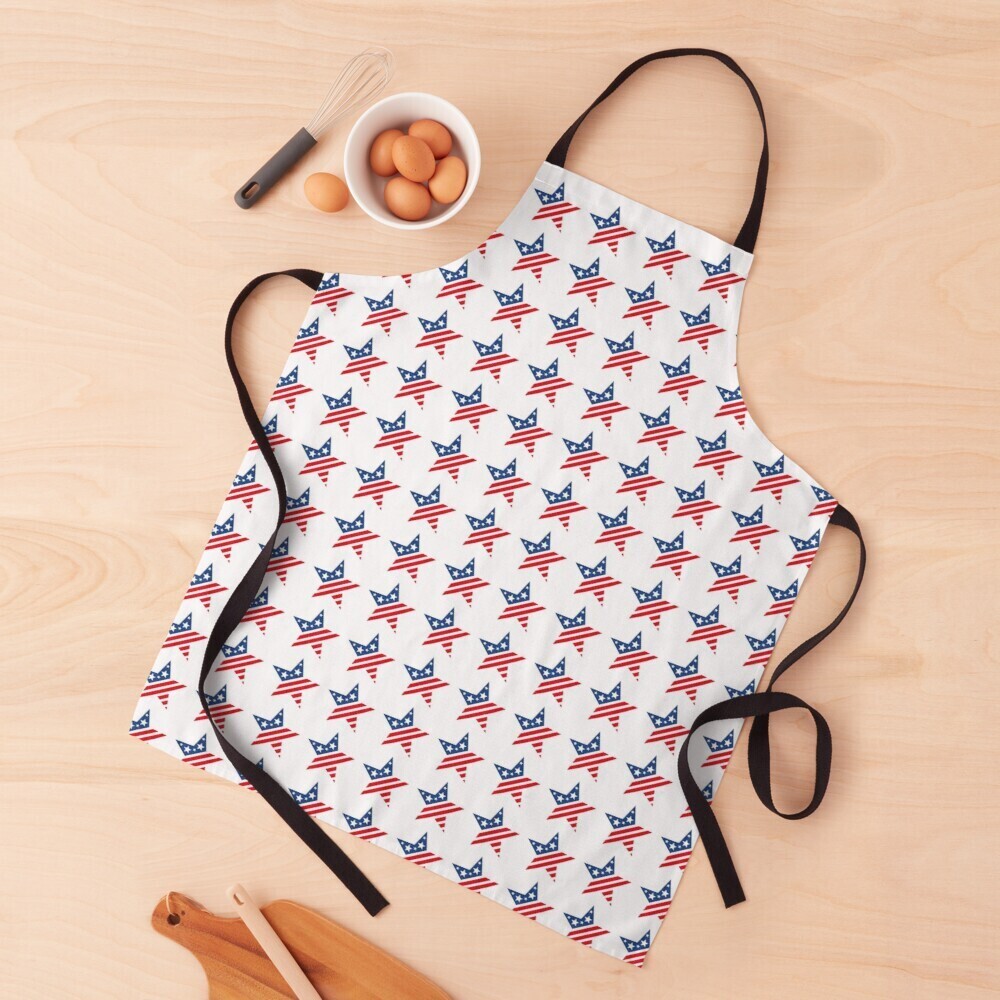 👸🏽🤴🏽🇺🇸Apron I LOVE USA, American flag, Country Flag, Fourth of July, Independence day, Star shape, Patriotic apron, Gift, Made in the USA