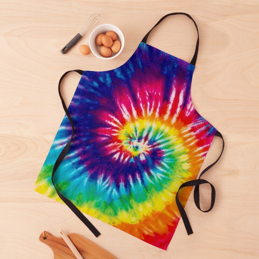 👸🏽🤴🏽Apron Rainbow Tie Dye, Love is Love, Hippie, Boho, Gift for Happy people, Made in the USA