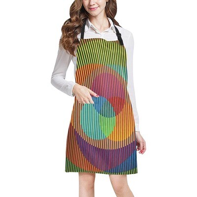 👸🏽🤴🏽🇻🇪Apron 2 pockets adjustable straps Homage to Carlos Cruz-Diez, Kinetic and Optical art, Venezuela, Rainbow, Colorful apron, Gift for Venezuelans, Made in the USA