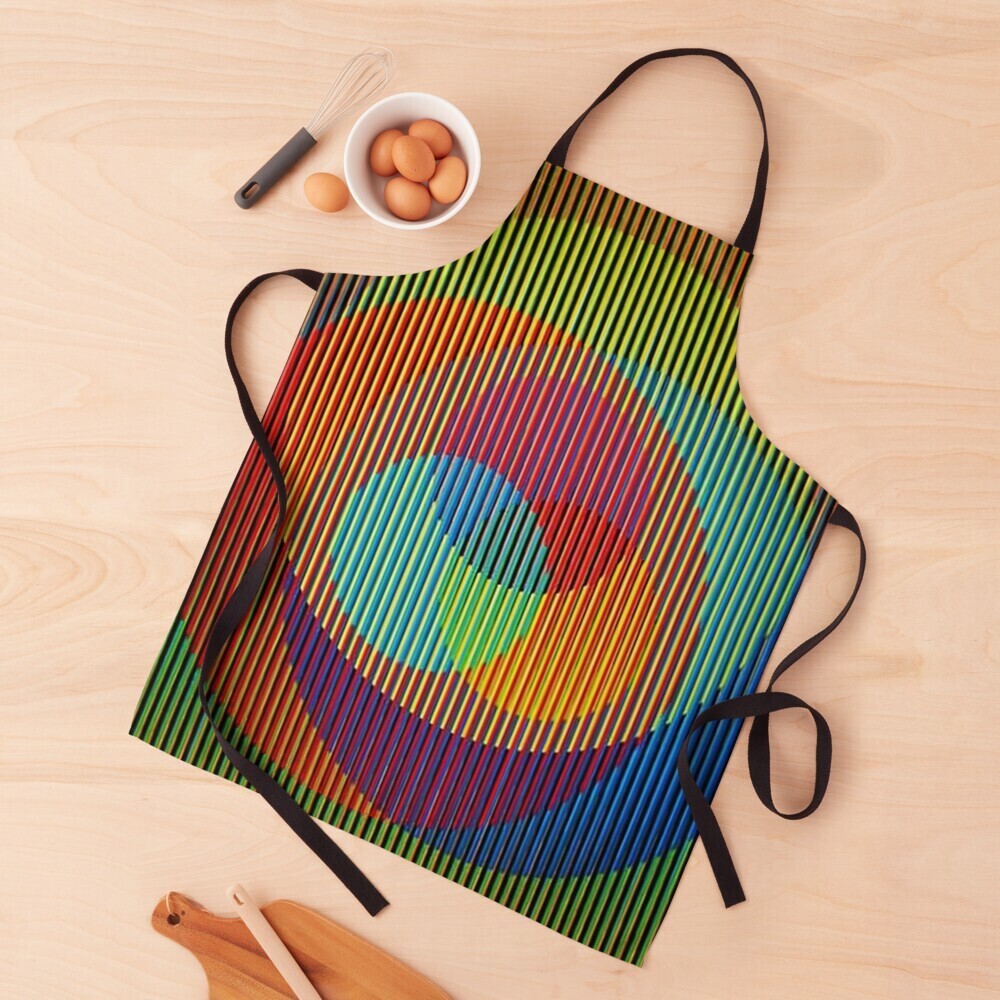 👸🏽🤴🏽🇻🇪Apron Homage to Carlos Cruz-Diez, Kinetic and Optical art, Venezuela, Rainbow, Colorful apron, Gift for Venezuelans, Made in the USA