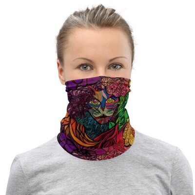 👸🏽🤴🏽🐅Soft Breathable Neck Gaiter Tiger in tropical jungle by Maru, face mask Tiger, mask Tigers, Animal print, Gift, Animal Lovers, Cat Lovers, Made in the USA
