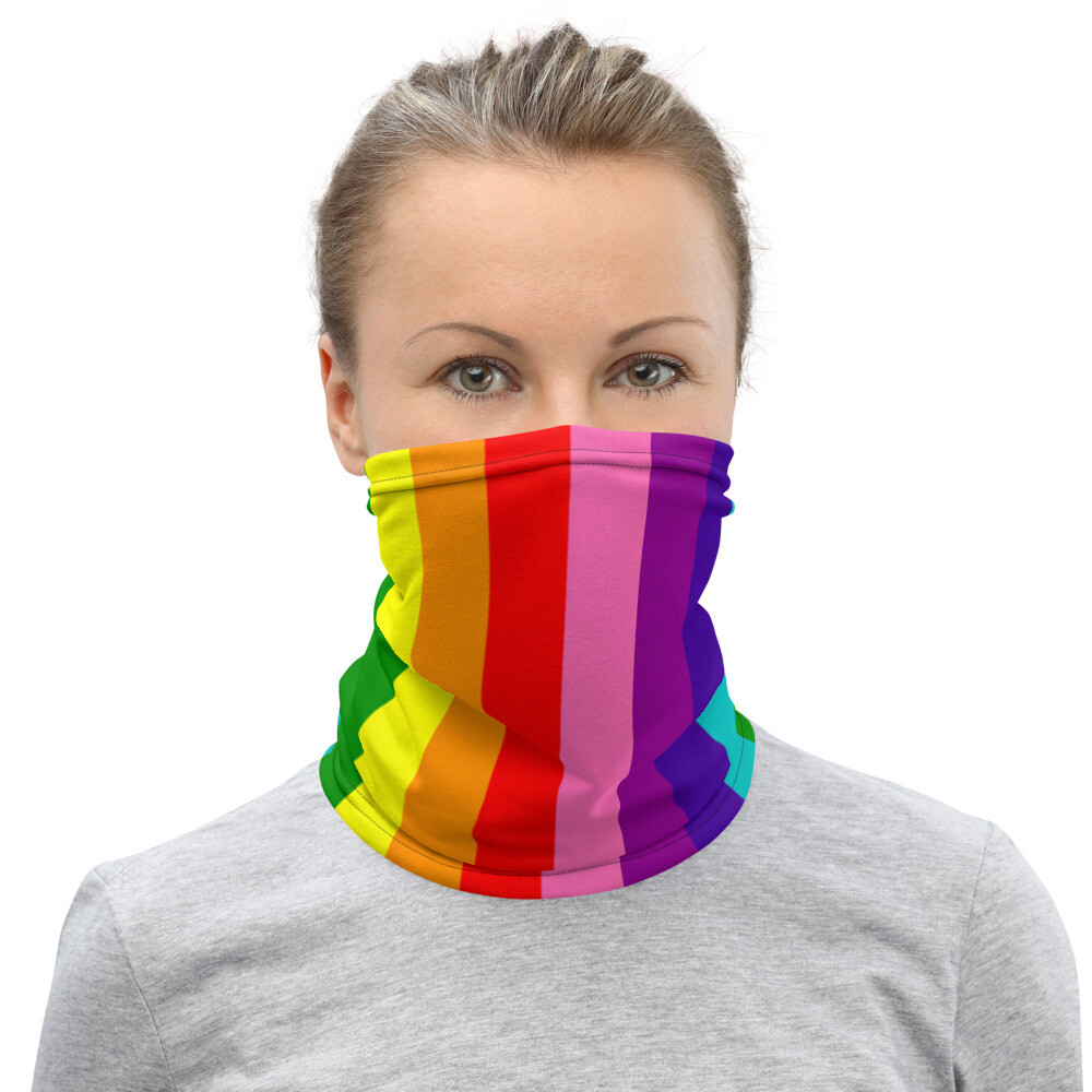 👸🏽🤴🏽🏳️‍🌈Soft Breathable Neck Gaiter Love is Love, LGBTQ flag, face mask, original pride flag, mask, rainbow flag, gay flag, Gift, Made in the USA