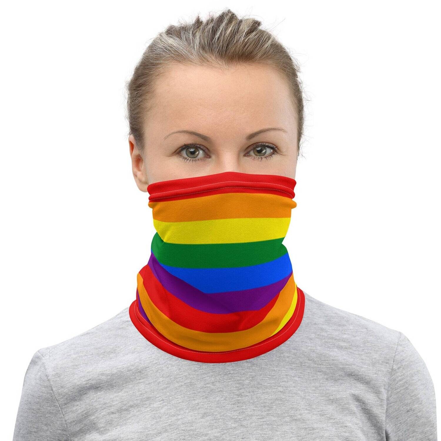 👸🏽🤴🏽🏳️‍🌈Soft Breathable Neck Gaiter Love is Love, LGBTQ flag, face mask, pride flag, mask, rainbow flag, gay flag, Gift, Made in the USA