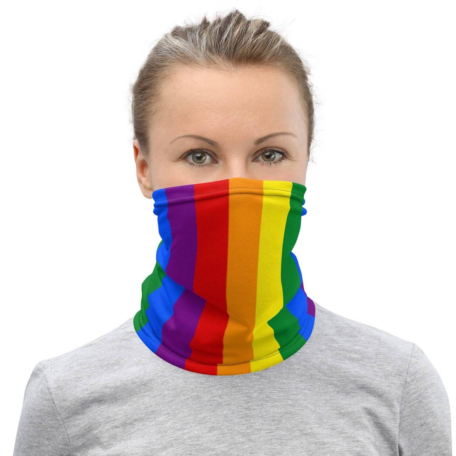 👸🏽🤴🏽🏳️‍🌈Soft Breathable Neck Gaiter Love is Love, LGBTQ flag, face mask, pride flag, mask, rainbow flag, gay flag, Gift, Made in the USA