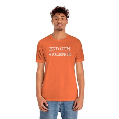 👸🏽🤴🏽 End Gun Violence t-shirt, 100% cotton t-shirt, Unisex Bella+ Canvas 3001 t-shirt, premium shirt, soft tee, Orange t-shirt, Made in the USA