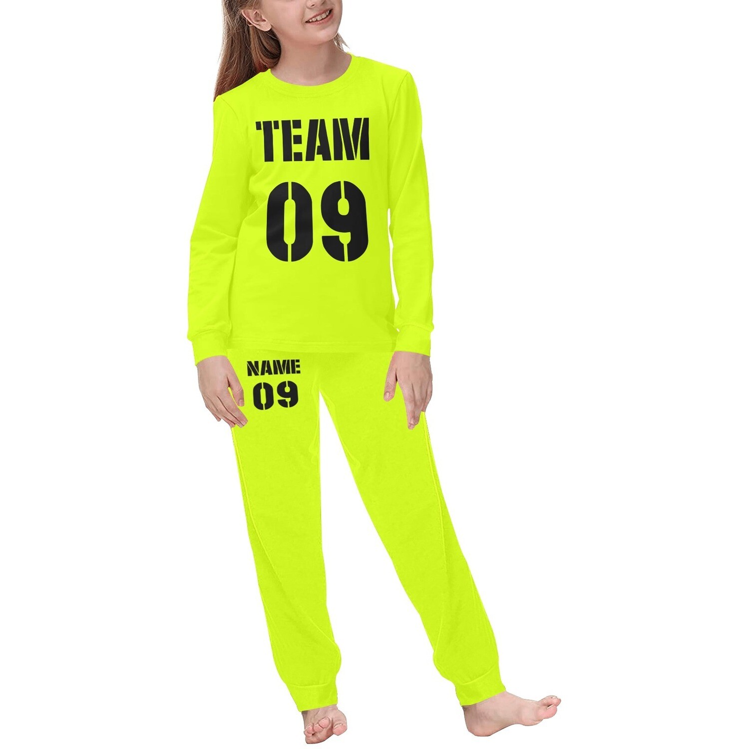 👸🏽🤴🏽 Custom Team Pajama Set for Kids, Kids' Personalized Pajamas, custom design your own Pjs, sleepwear, loungewear, Sports Uniform, add Team, Name, Number