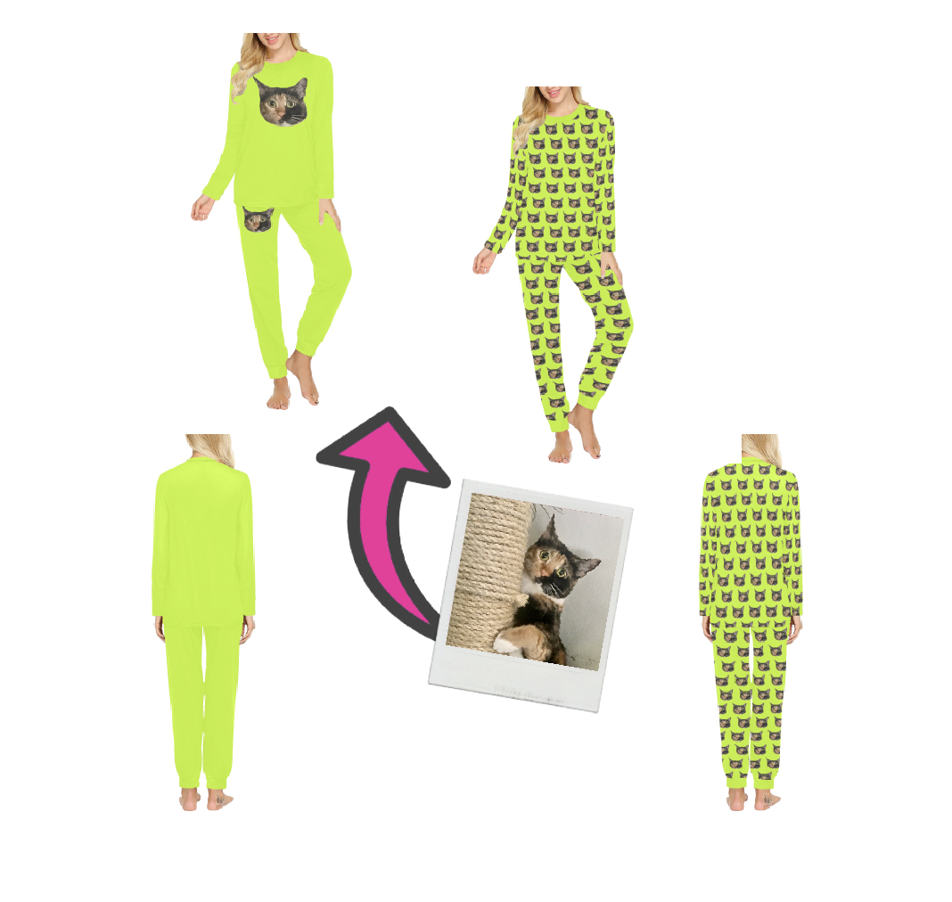 👸🏽🤴🏽 Custom Photo Pajama Set for Women, Personalized Pajamas for girls, custom design your own Pjs, sleepwear, loungewear, add photo, logo, art, Gift