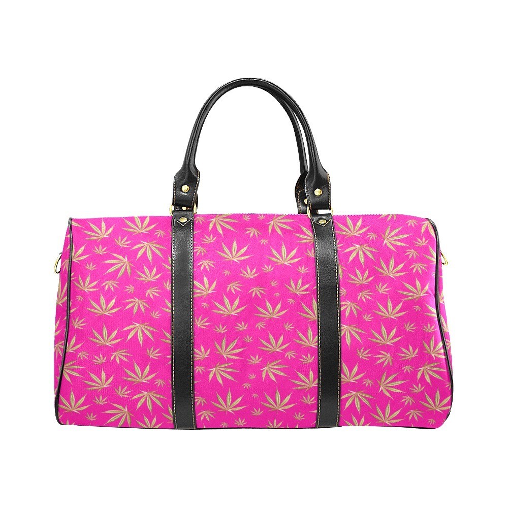 👸🏽🤴🏽🧳🍃 Travel Bag Cannabis Marijuana Weed leaves, faux leather Duffel bag, Sports bag, Weekender Bag, Weekend bag, Gym bag, Flight bag, 2 sizes