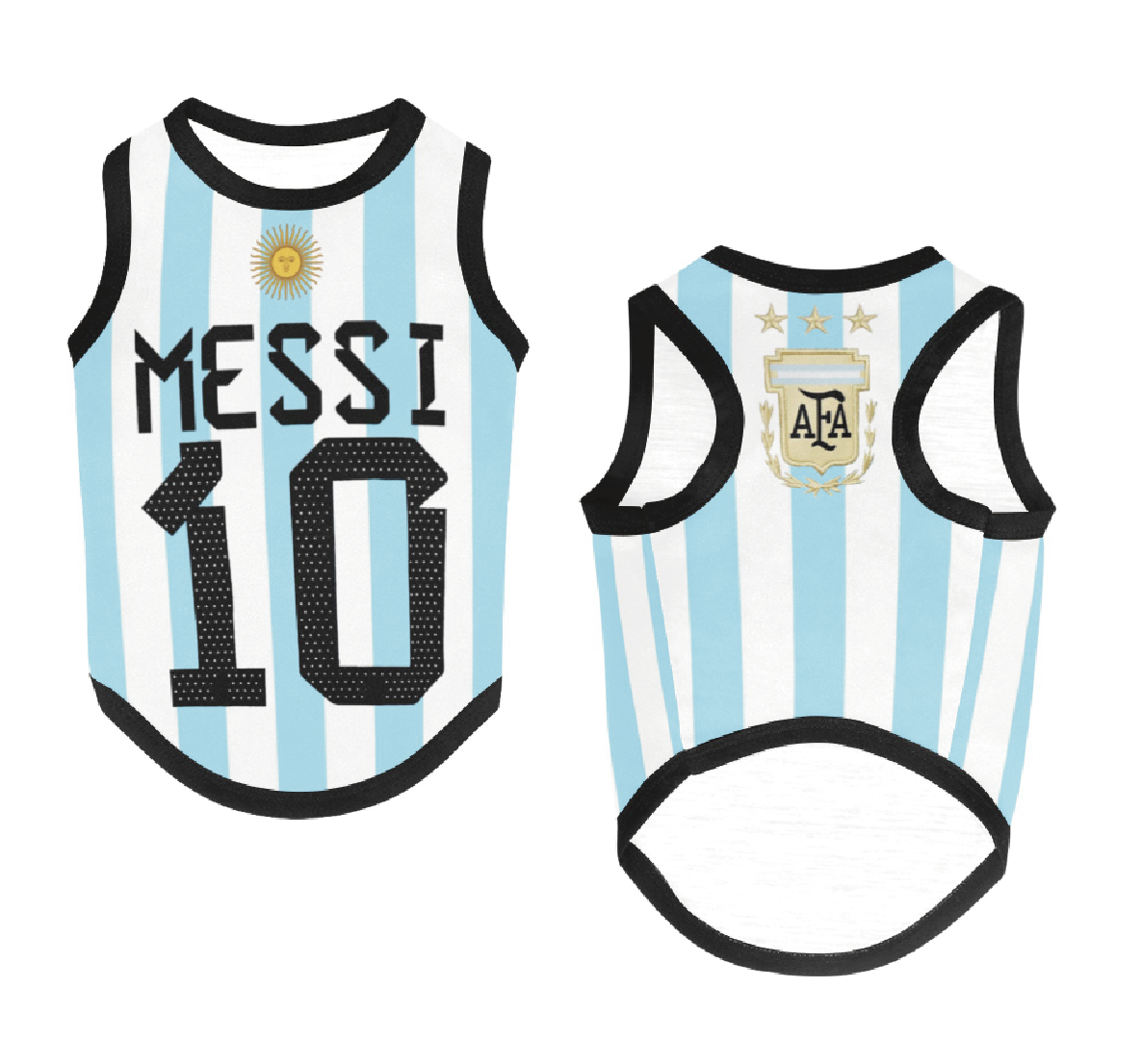 🐕⚽️ 🇦🇷 Dog t-shirt Argentina Soccer Team, Lionel Messi, 10, Dog Tank Top, Dog shirt, Dog clothes, Dog clothing, Dog apparel, Gift for dogs, Gift for Dog lovers
