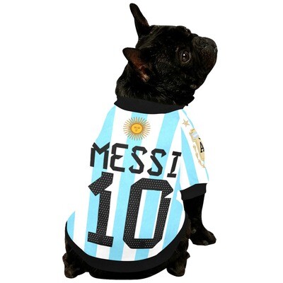 🐕⚽️ 🇦🇷Fuzzy warm buttoned dog sweatshirt Argentina Soccer Team, Lionel Messi, 10, dog sweater, Dog clothes, Dog clothing, Dog apparel, Gift for dogs, world cup