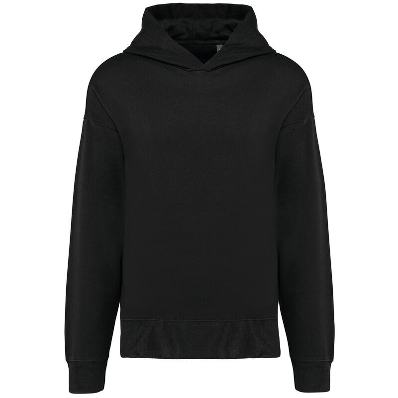 Sweatshirt à capuche molleton oversize unisexe, TAILLE: XXS, COULEUR: NOIR