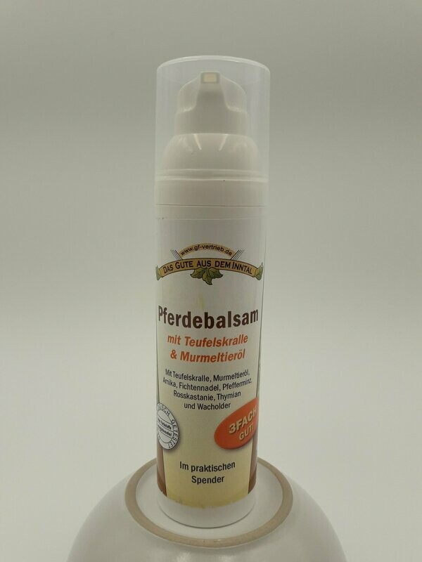 Pferdebalsam mit Teufelskralle und Murmeltieröl Pferdebalsam mit Teufelskralle und Murmeltieröl