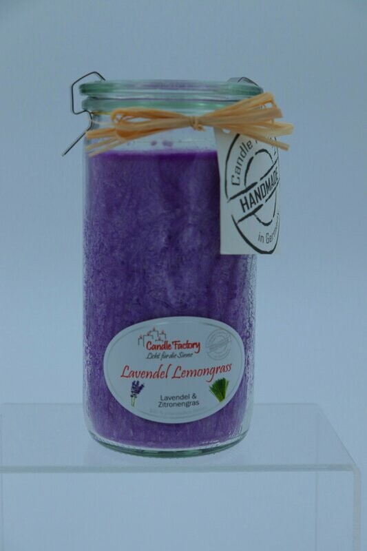 Mini Jumbo Lavendel-Lemongrass (Brenndauer 70 Std) Mini Jumbo Lavendel-Lemongrass (Brenndauer 70 Std)